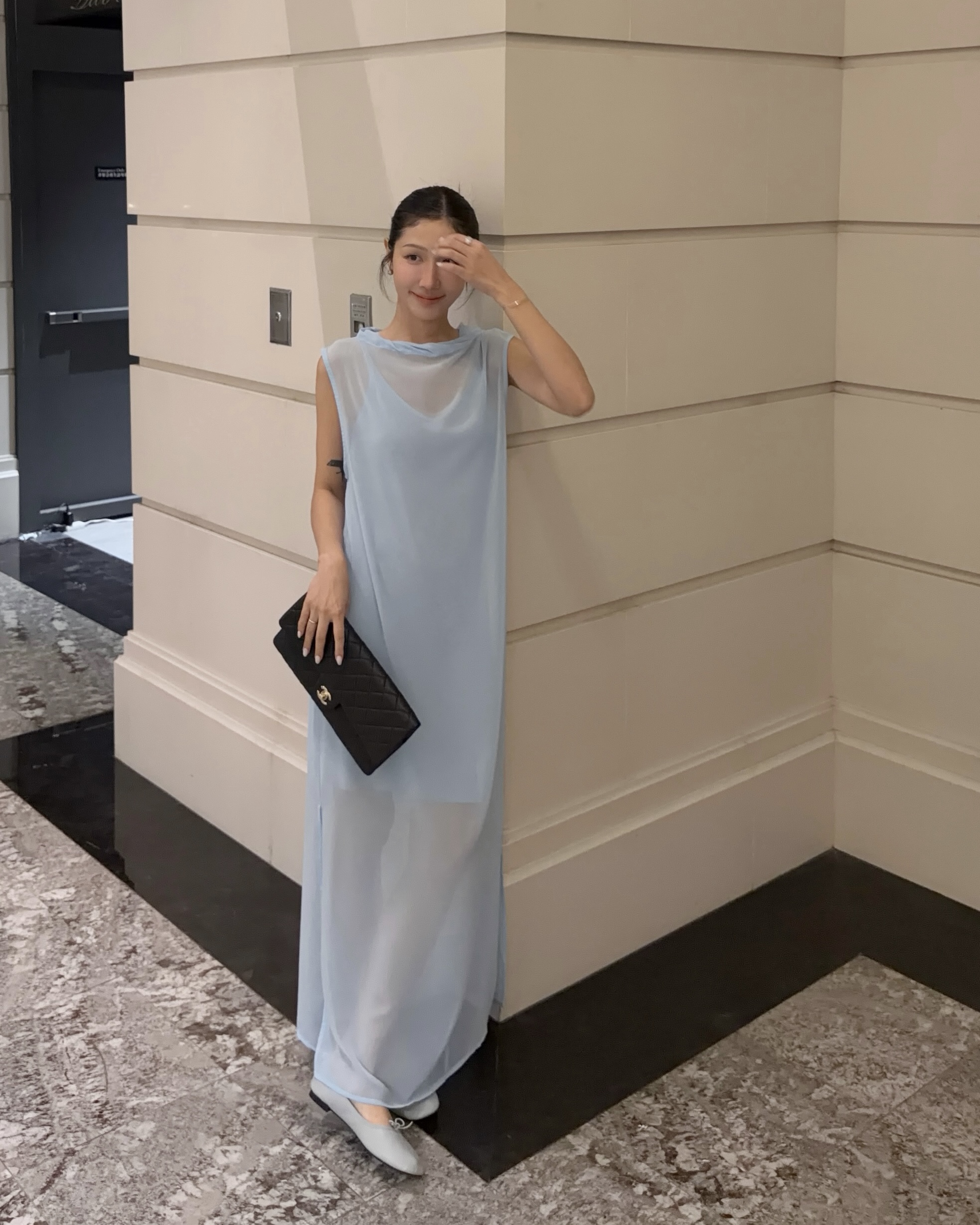 2026.06 Twisted Neck 兩件式透紗洋裝