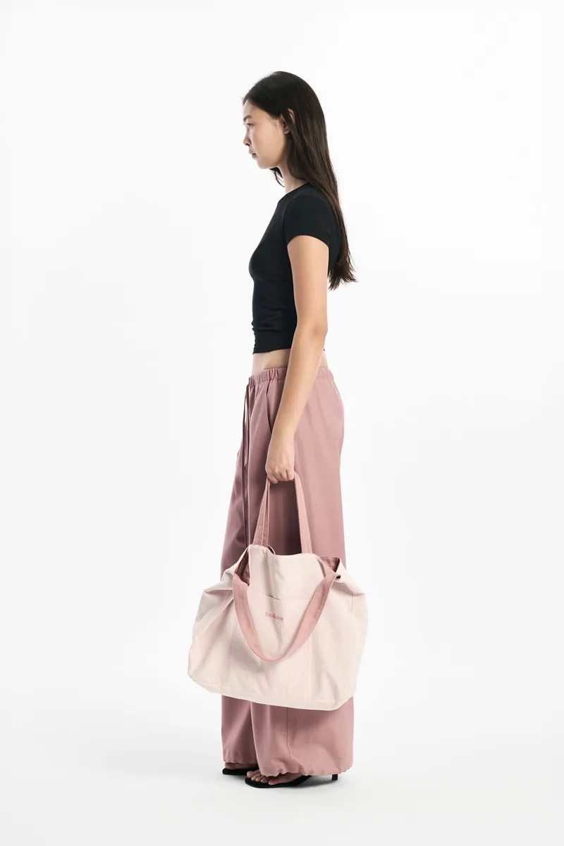 Pink Striped Reversible Tote
