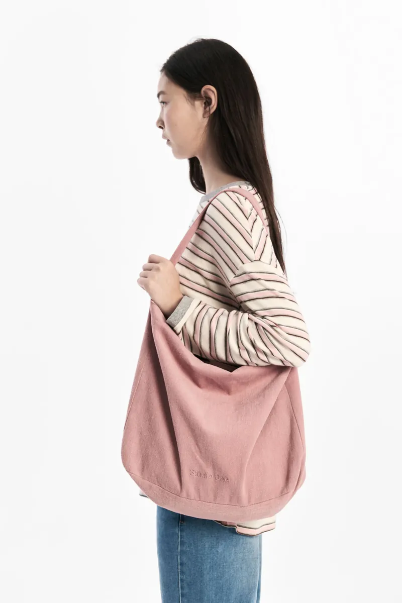 Pink Striped Reversible Tote
