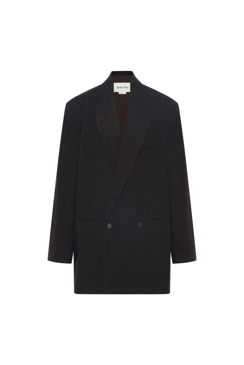 Gender Free Wool Blend Coat