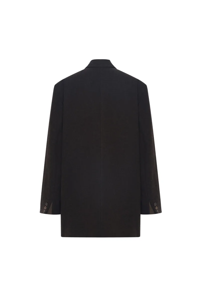 Gender Free Wool Blend Coat