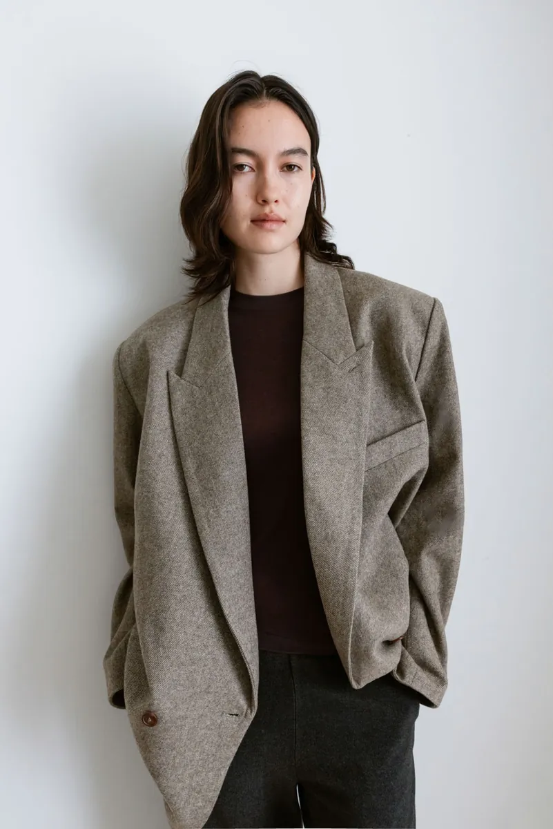 Gender Free Wool Blend Coat
