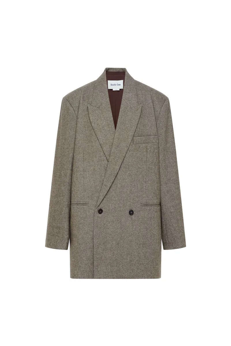 Gender Free Wool Blend Coat