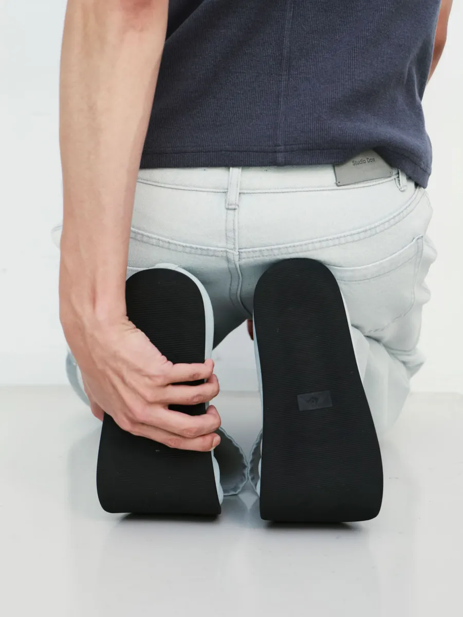 Studio Doe - Round Head Denim Muller Shoes