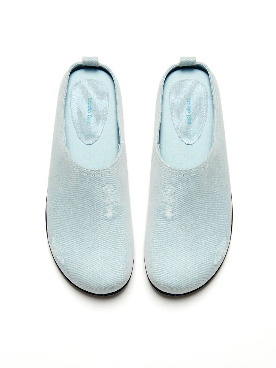 Studio Doe - Round Head Denim Muller Shoes