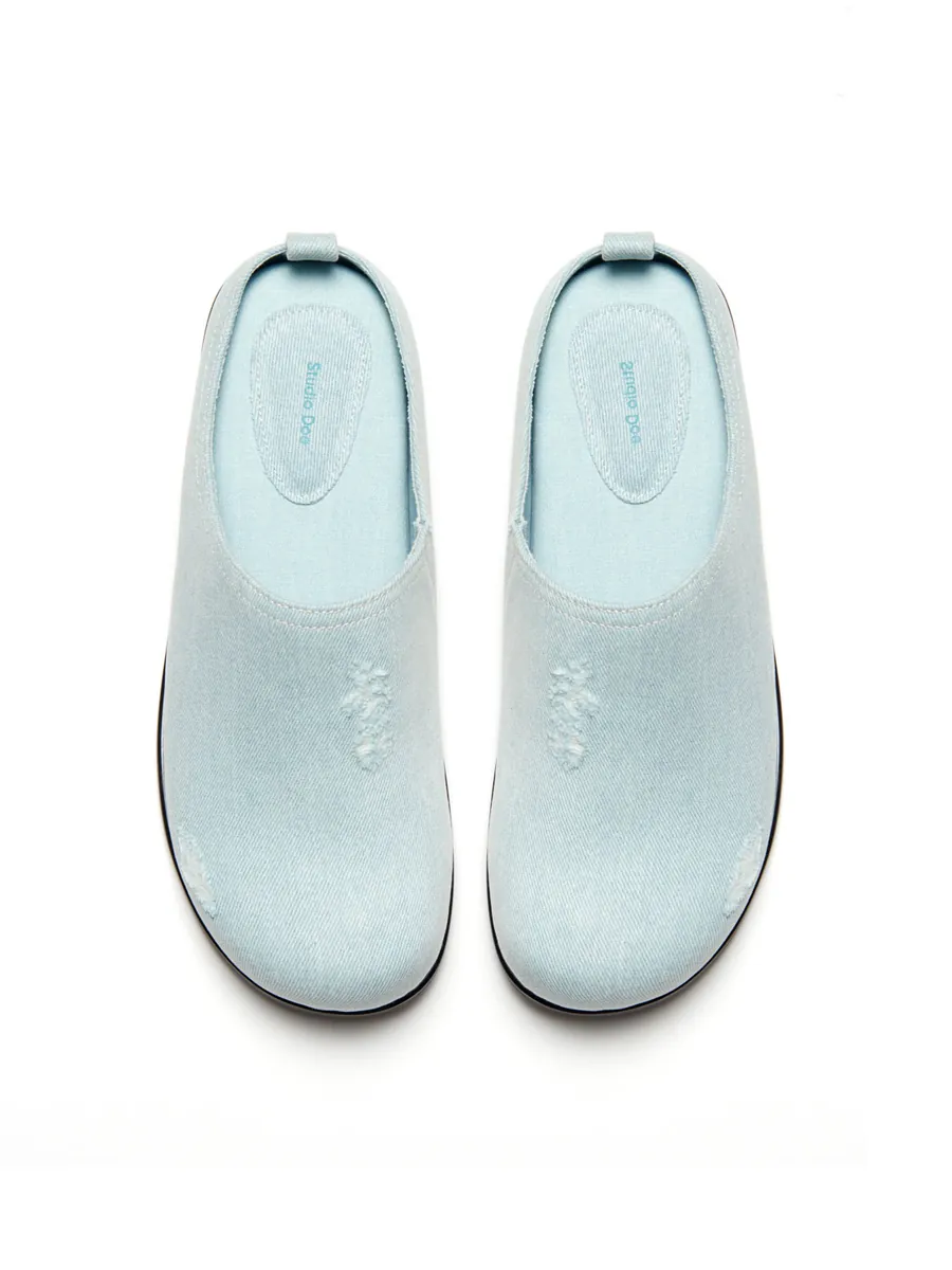 Studio Doe - Round Head Denim Muller Shoes