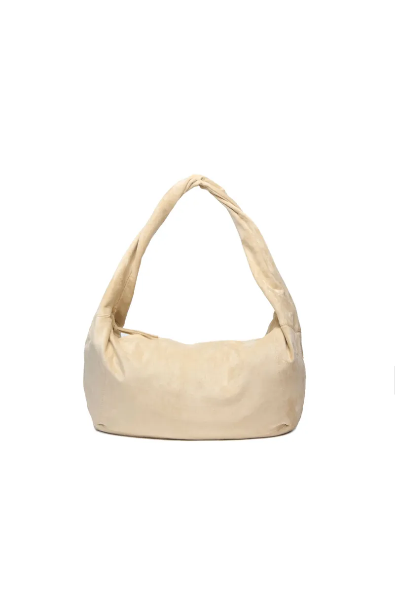 Studio Doe - Faux Suede Twist Shoulder Bag