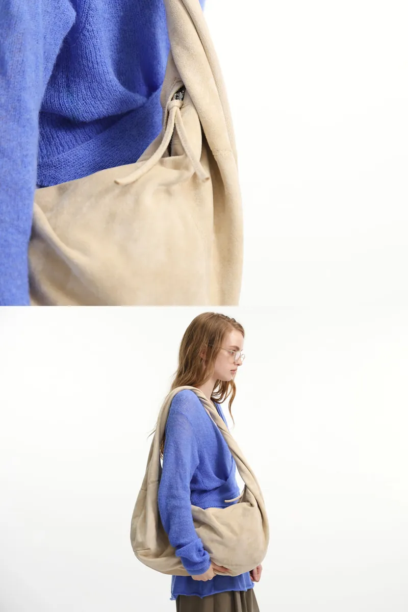 Studio Doe - Faux Suede Twist Shoulder Bag