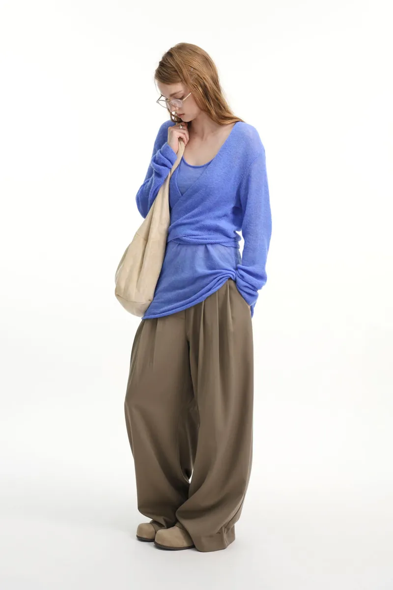 Studio Doe - Faux Suede Twist Shoulder Bag