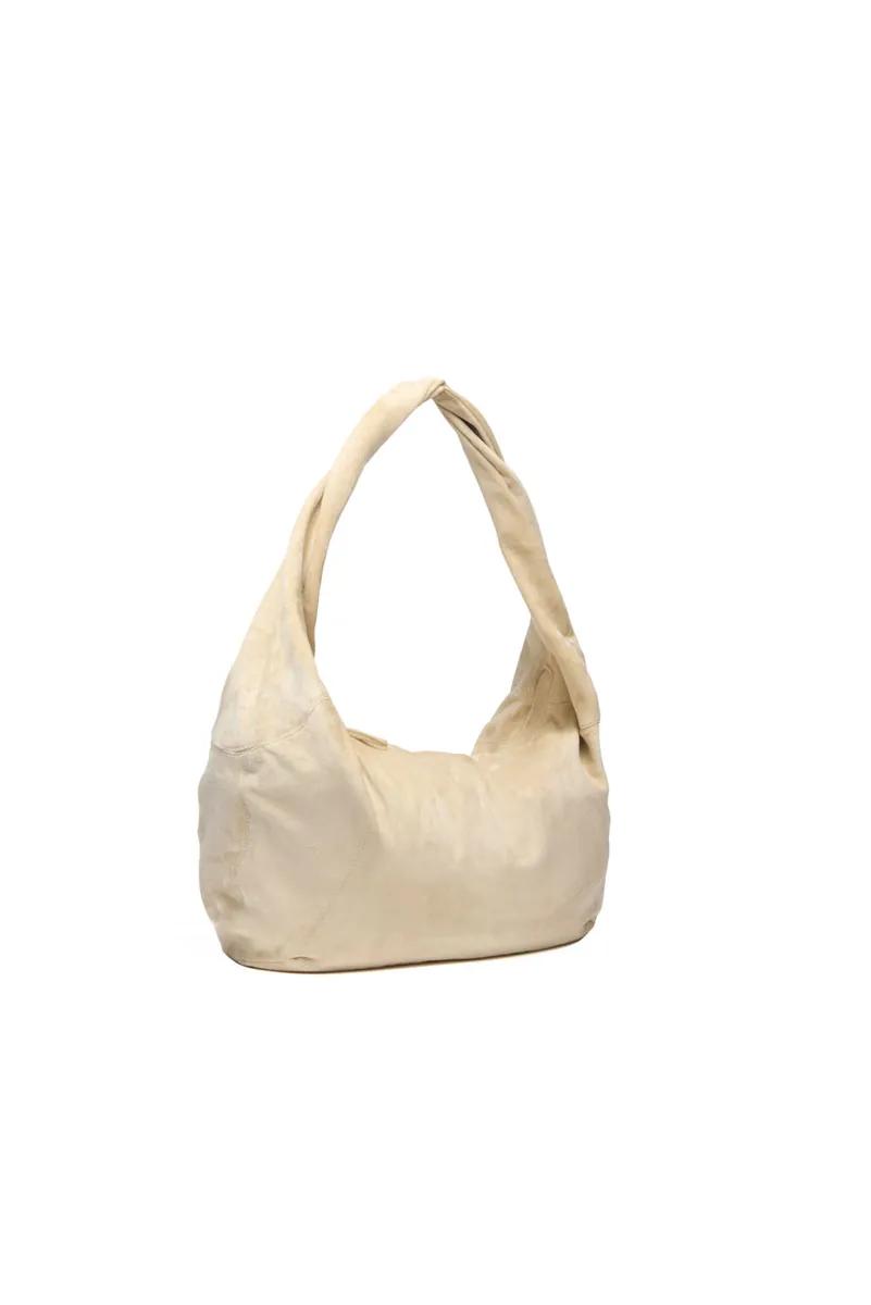 Studio Doe - Faux Suede Twist Shoulder Bag