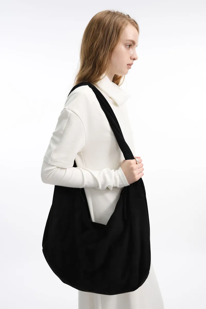 Studio Doe - Faux Suede Twist Shoulder Bag