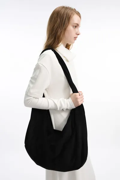 Studio Doe - Faux Suede Twist Shoulder Bag