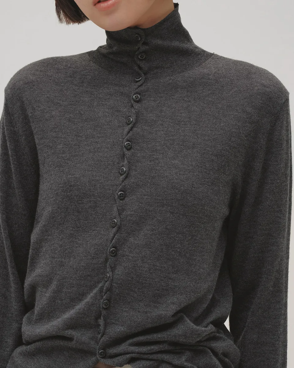 [Autumn New Preorder] Turtleneck Button Knit