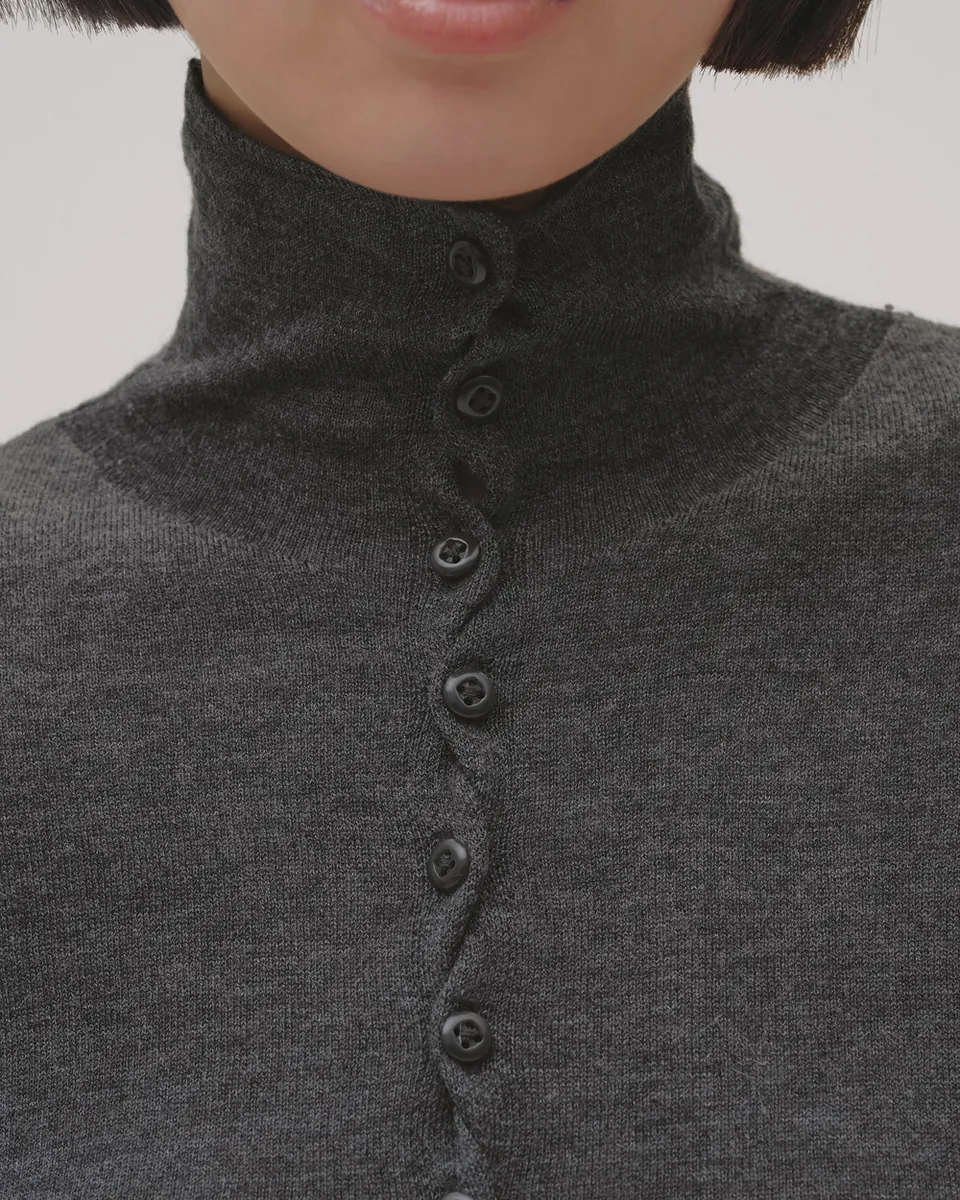 [Autumn New Preorder] Turtleneck Button Knit