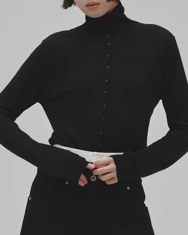 [Autumn New Preorder] Turtleneck Button Knit