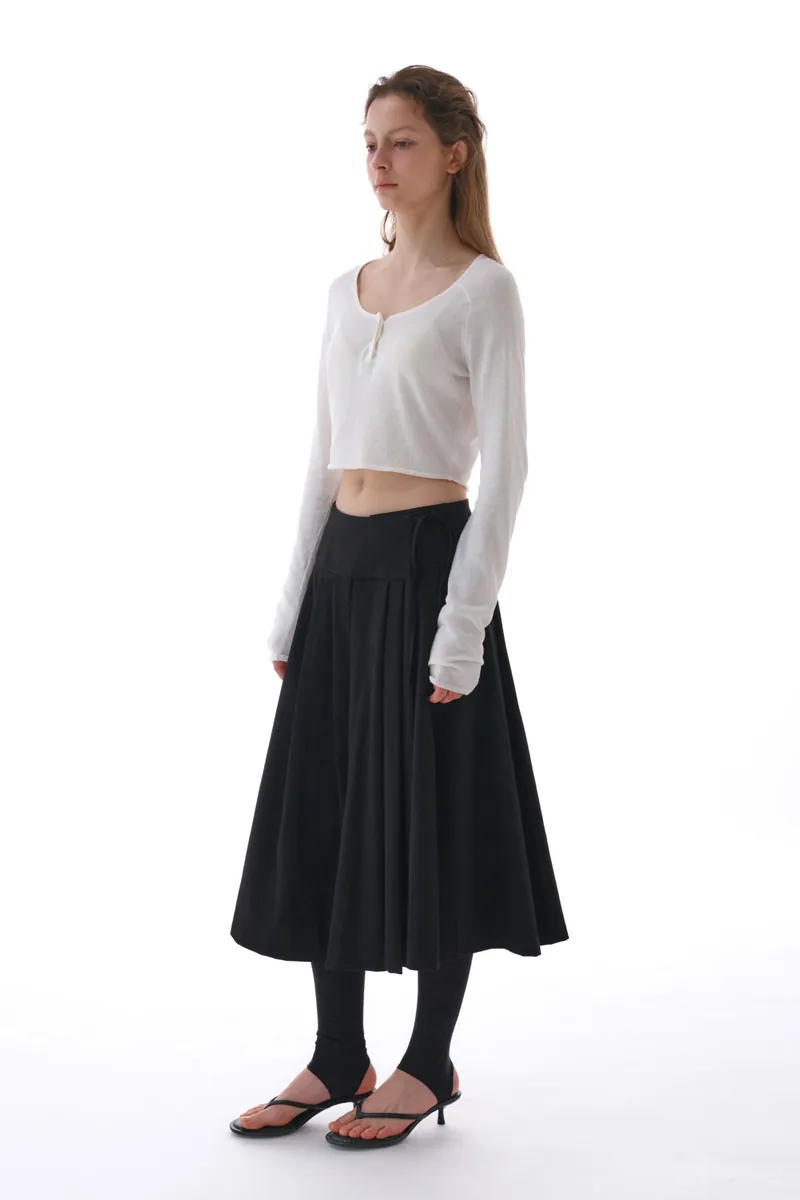 Studio Doe - Irregular Wide Pleated Midi Skirt