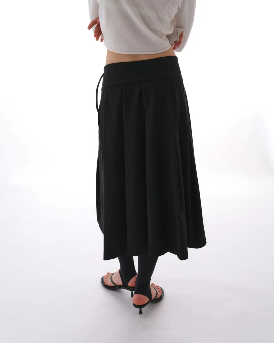 Studio Doe - Irregular Wide Pleated Midi Skirt