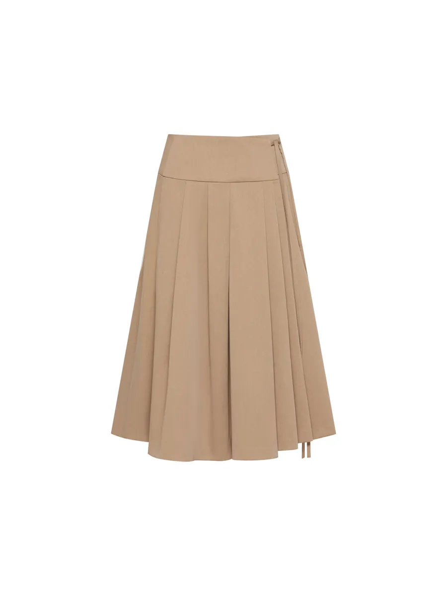 Studio Doe - Irregular Wide Pleated Midi Skirt
