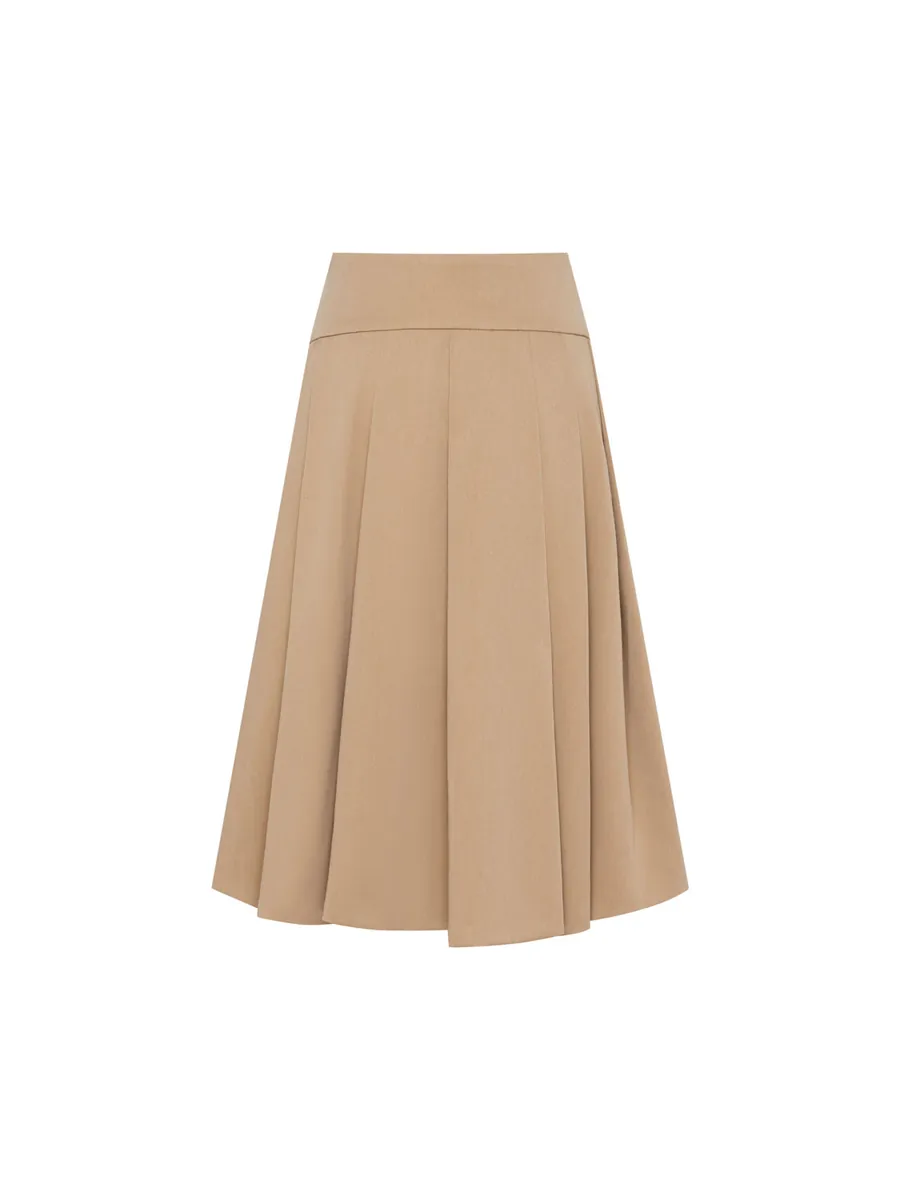 Studio Doe - Irregular Wide Pleated Midi Skirt