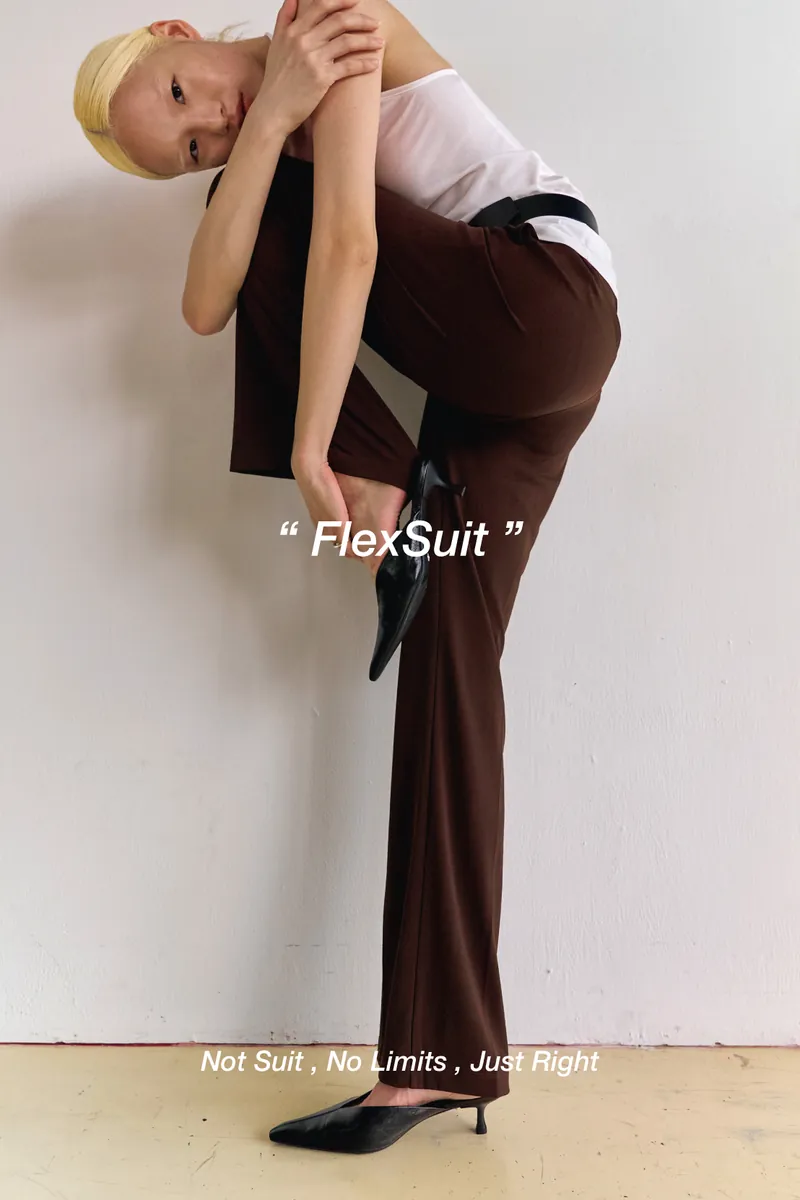 緞光冰絲美腿西褲