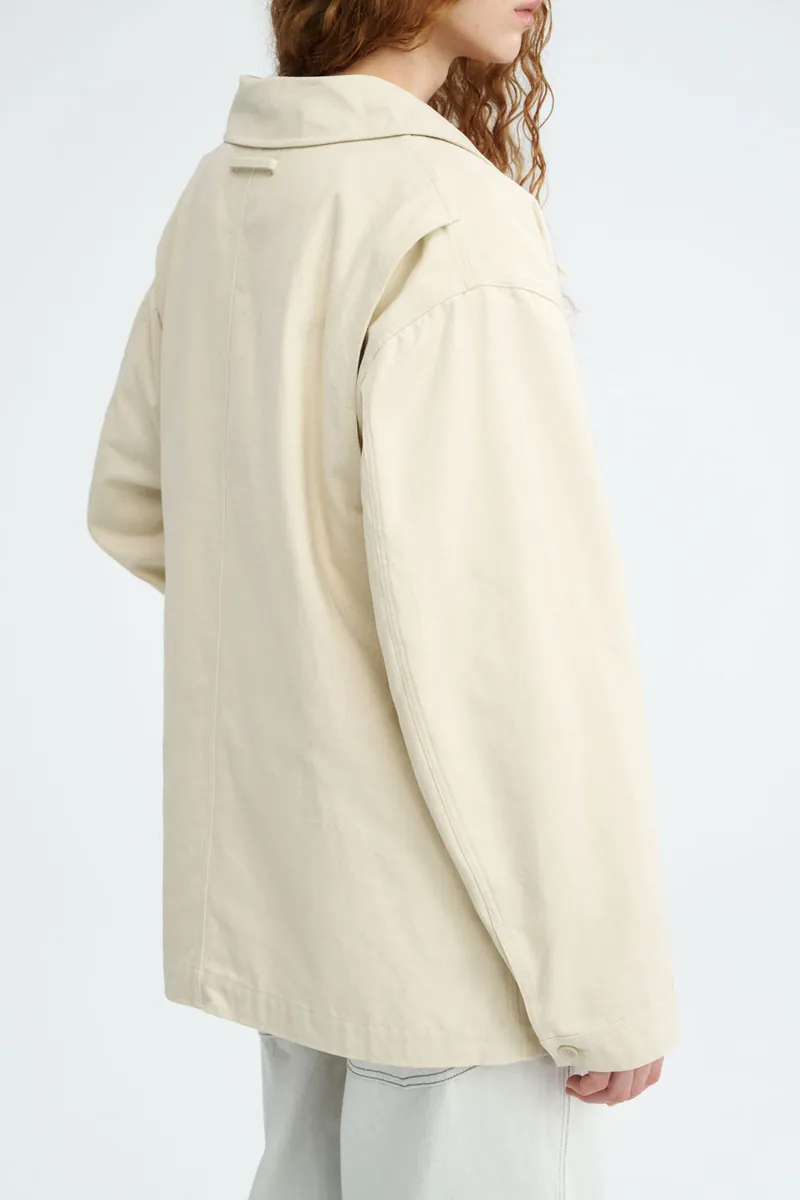 2-in-1 Multi-Pocket Washed Cotton Jacket