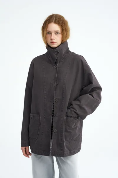 2-in-1 Multi-Pocket Washed Cotton Jacket