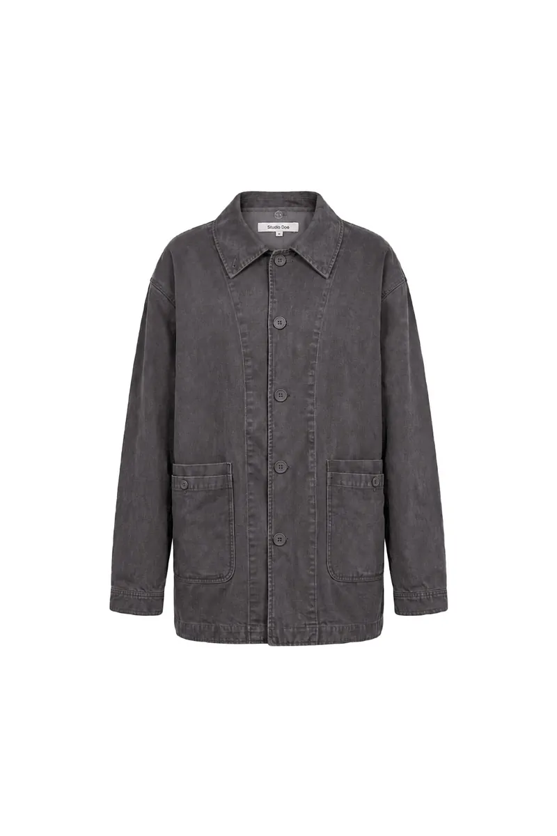 2-in-1 Multi-Pocket Washed Cotton Jacket