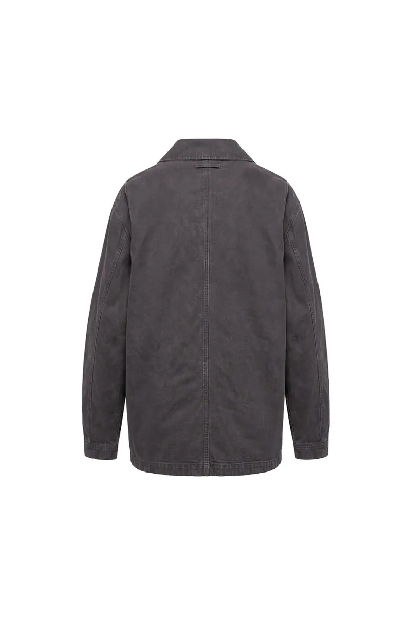 2-in-1 Multi-Pocket Washed Cotton Jacket