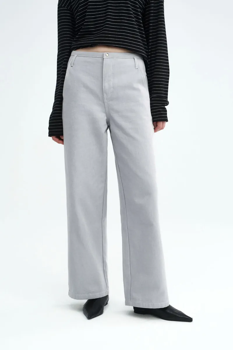 Buckle Two-Tone Adjustable Work Pants