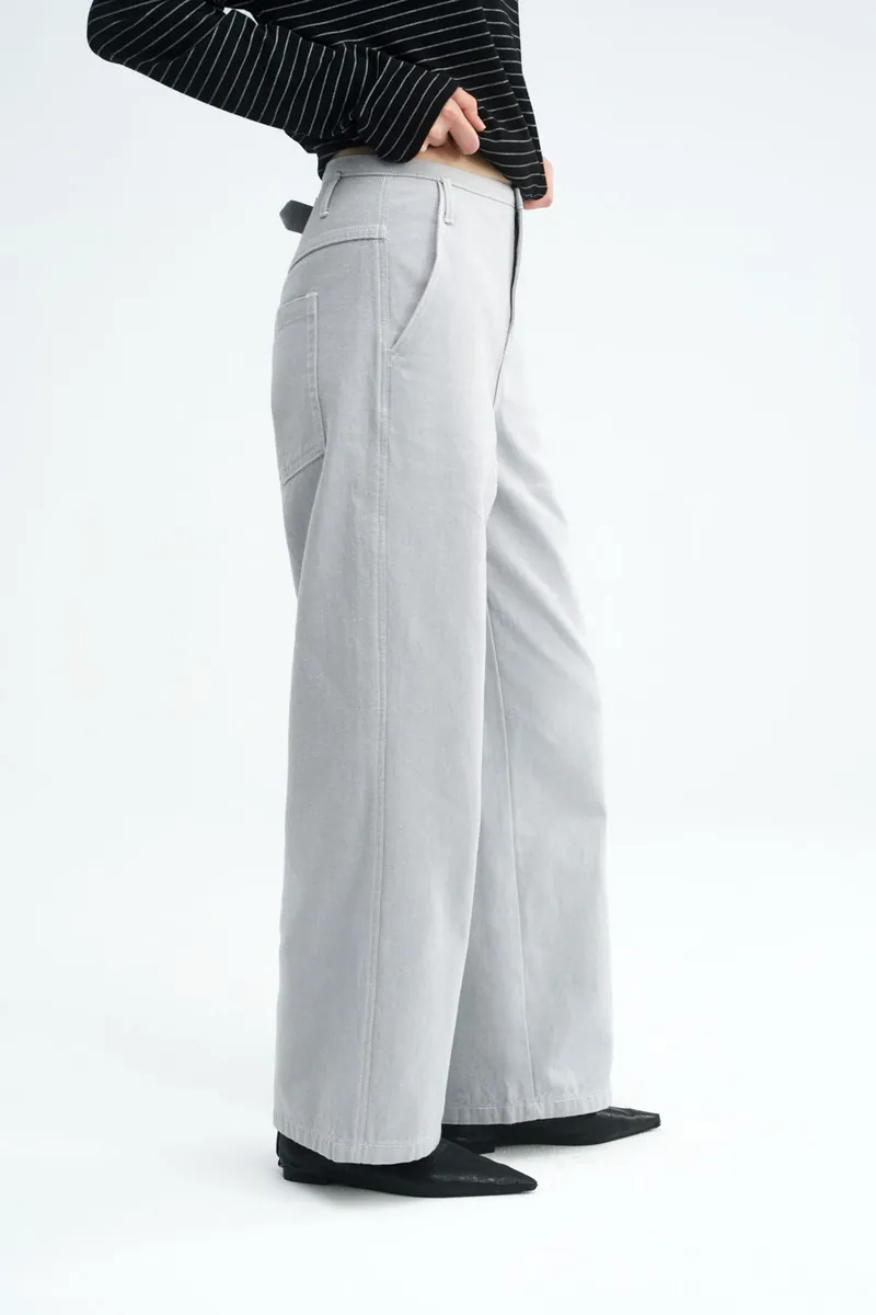 Buckle Two-Tone Adjustable Work Pants