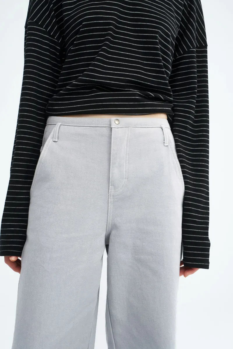 Buckle Two-Tone Adjustable Work Pants