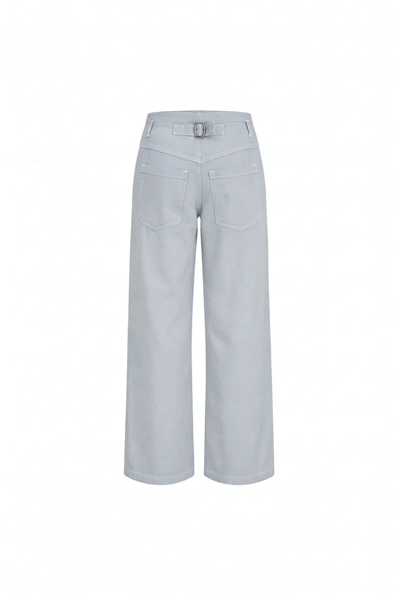 Buckle Two-Tone Adjustable Work Pants