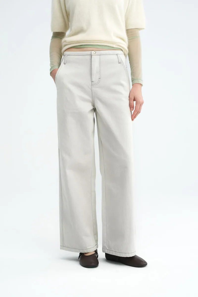 Buckle Two-Tone Adjustable Work Pants
