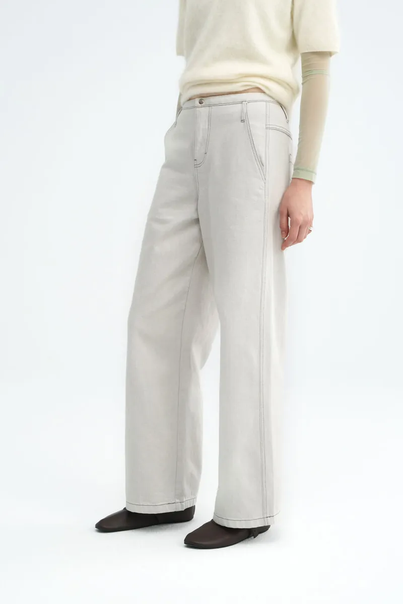 Buckle Two-Tone Adjustable Work Pants
