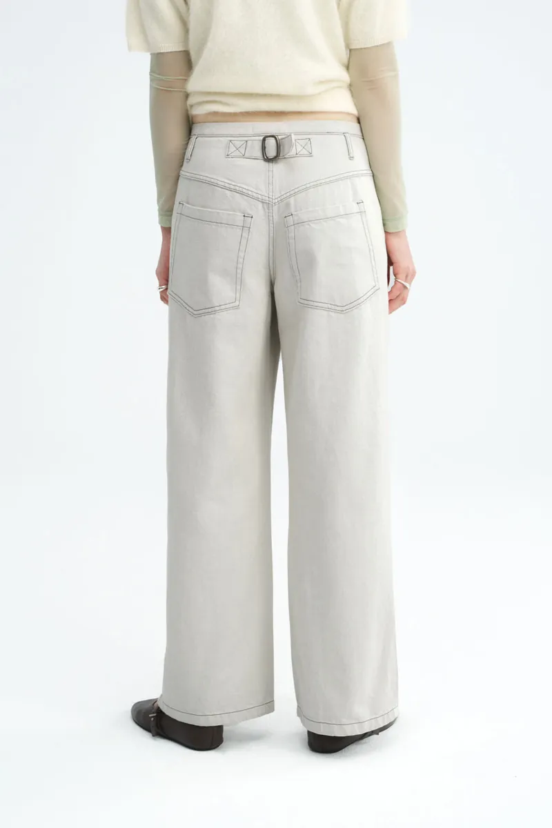 Buckle Two-Tone Adjustable Work Pants