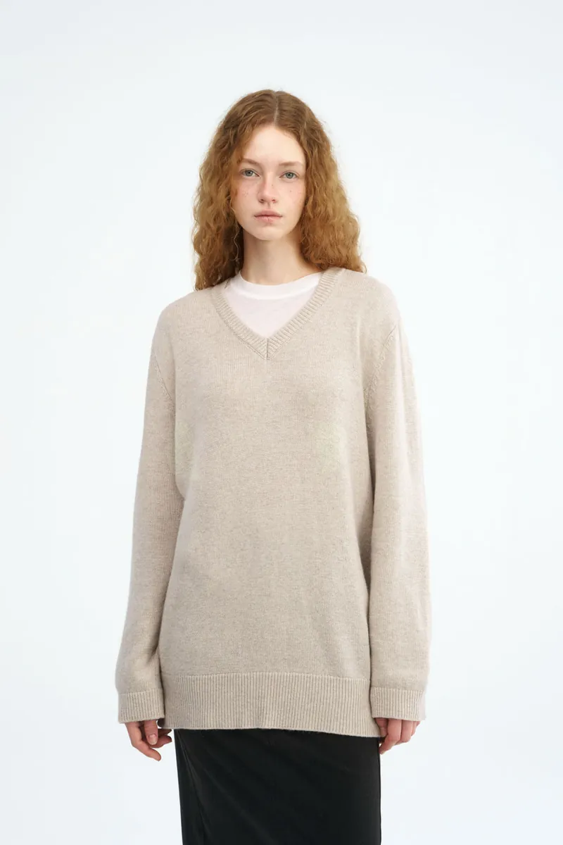 V-Neck Long Sweater