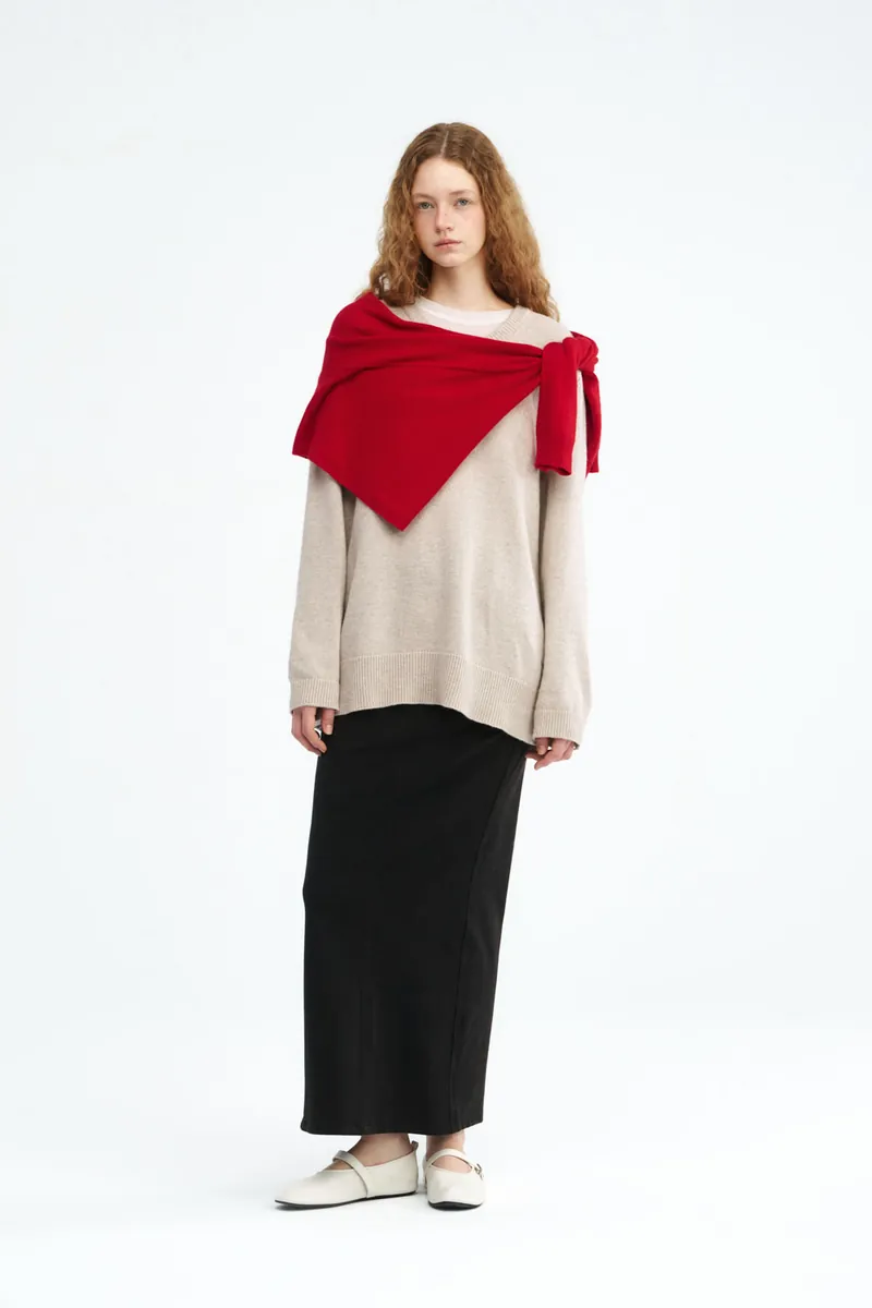 V-Neck Long Sweater