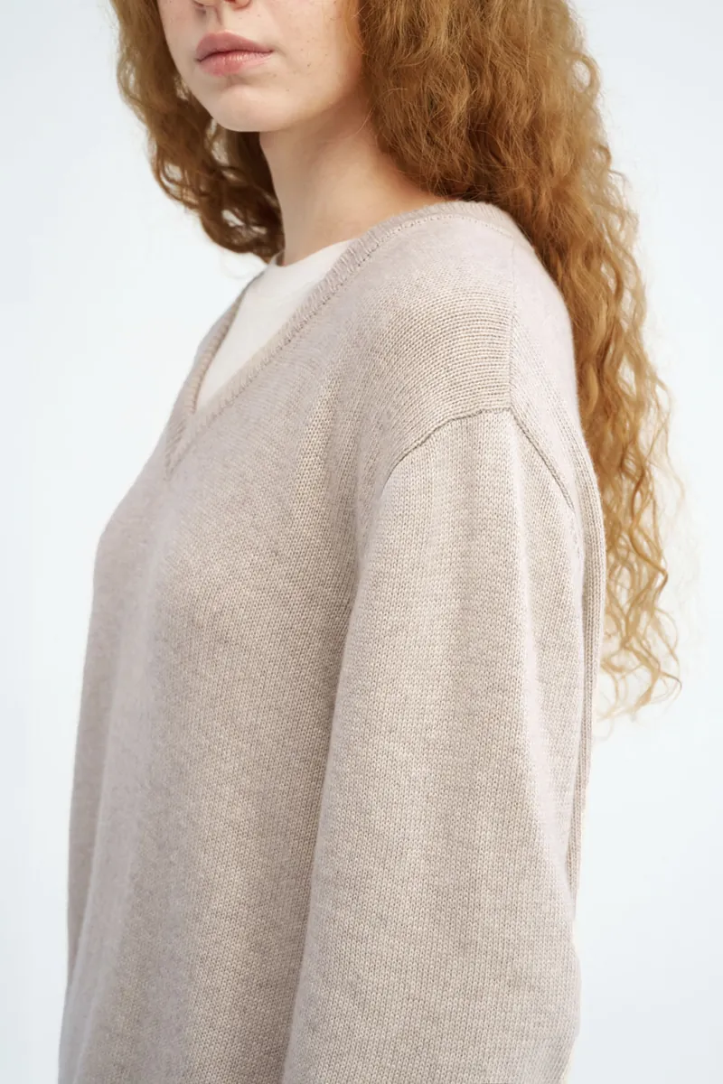 V-Neck Long Sweater