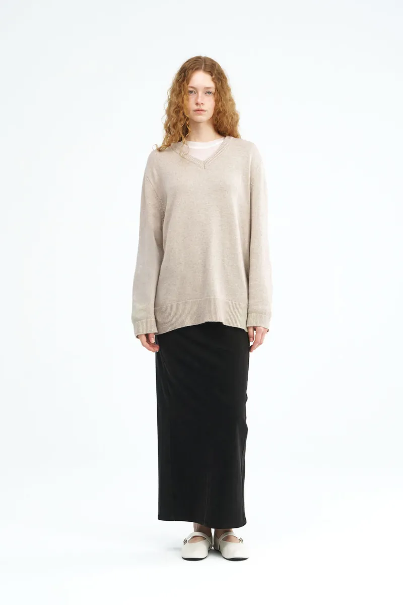 V-Neck Long Sweater