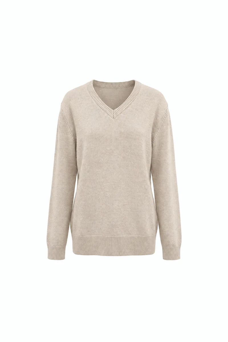 V-Neck Long Sweater