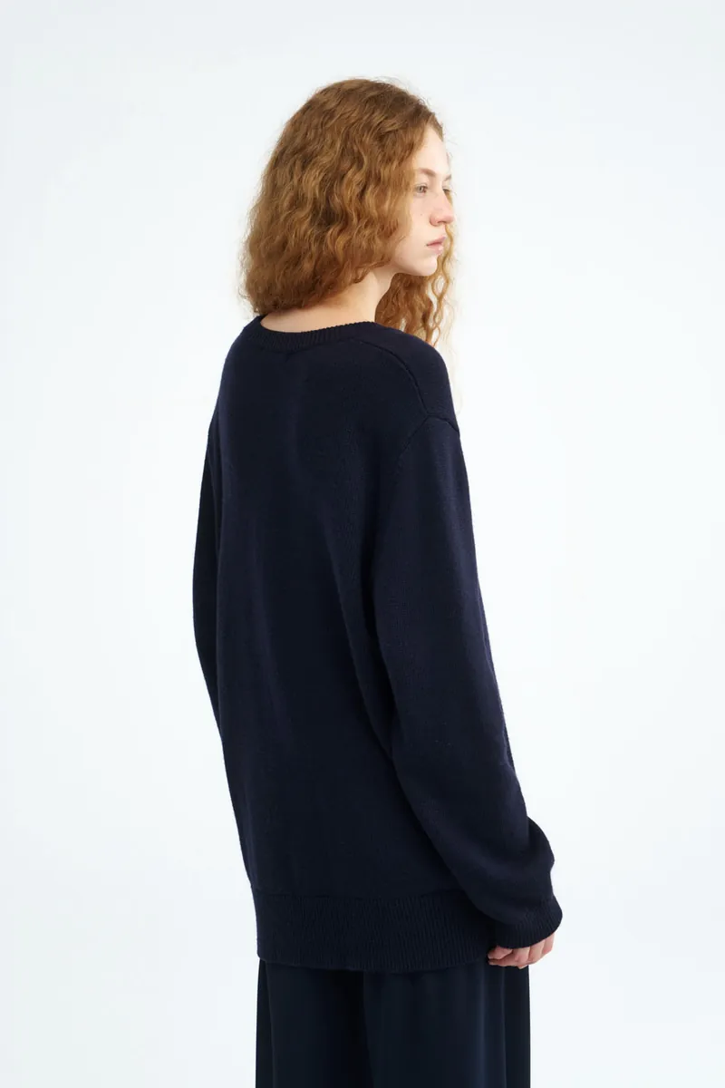 V-Neck Long Sweater
