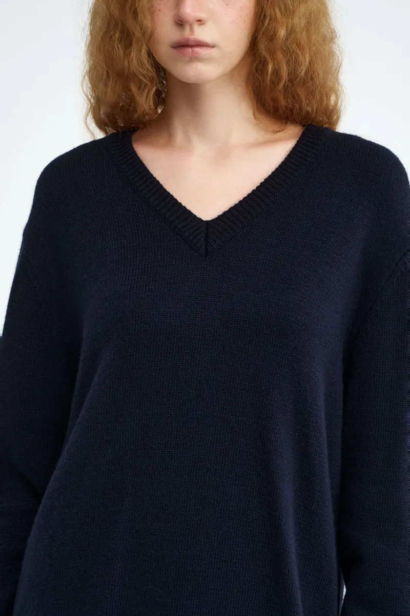 V-Neck Long Sweater