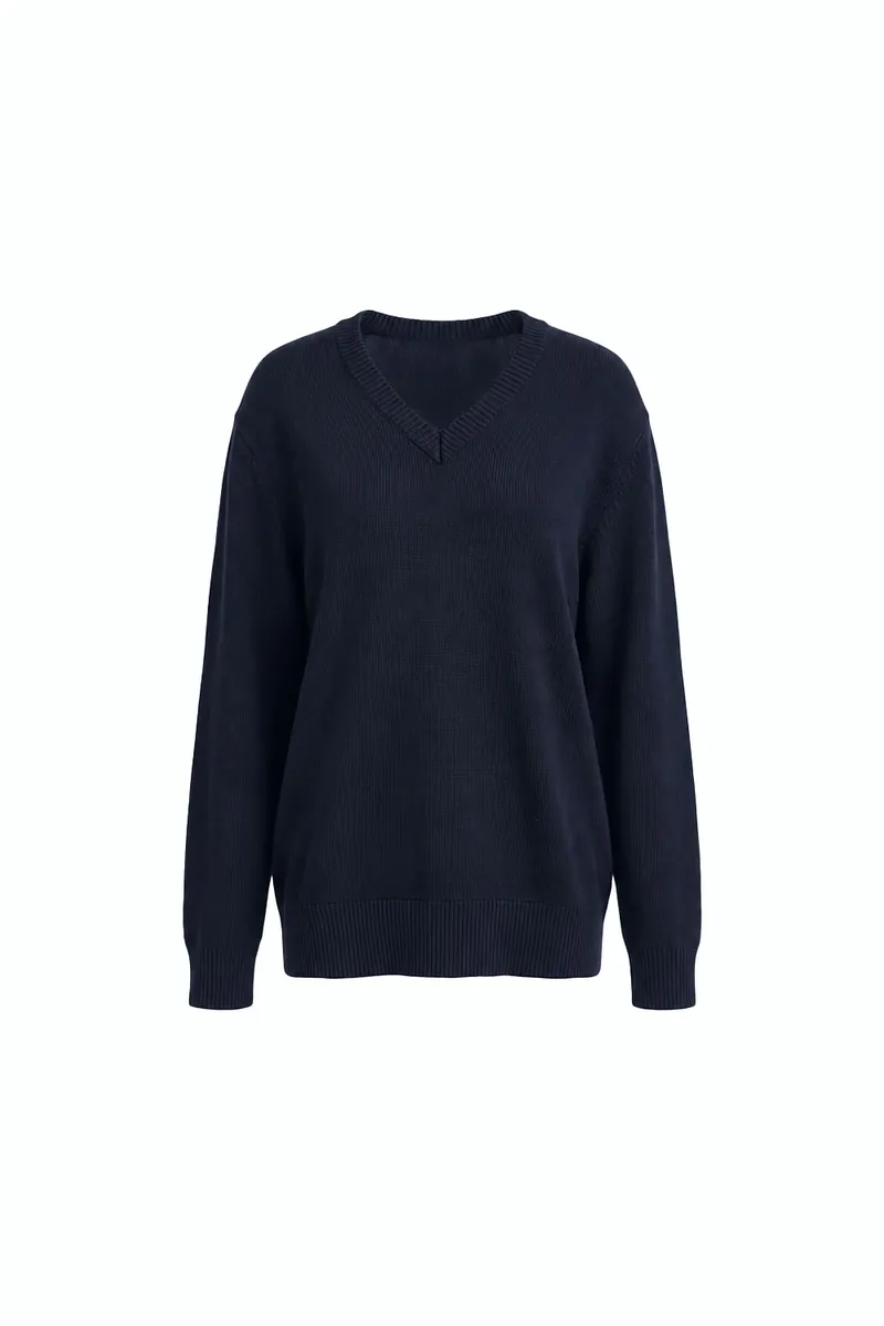 V-Neck Long Sweater