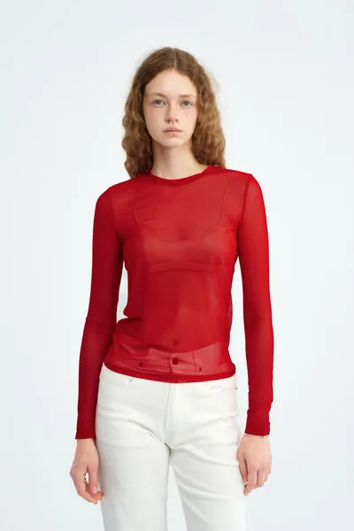 Sheer Mesh Top