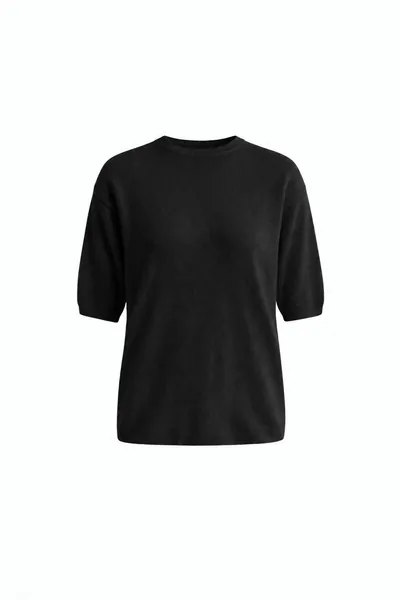 100% Cashmere Crew-Neck Short-Sleeve Sweater