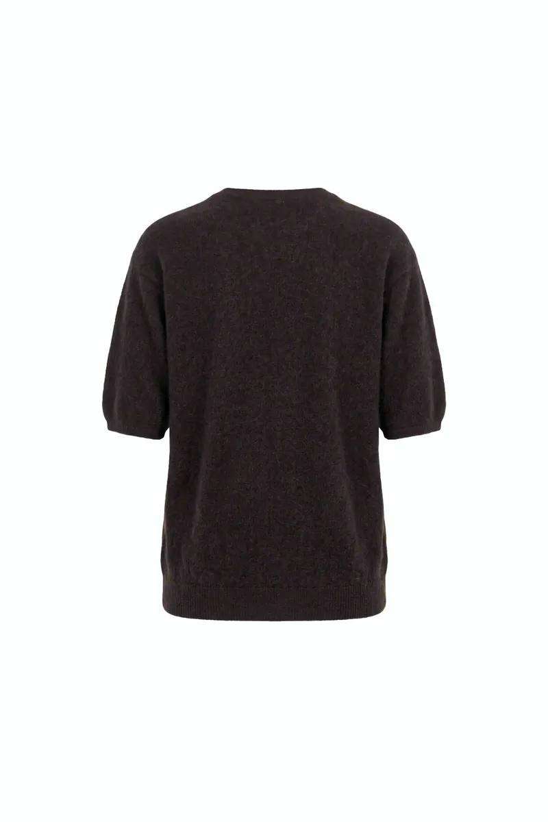 100% Cashmere Crew-Neck Short-Sleeve Sweater
