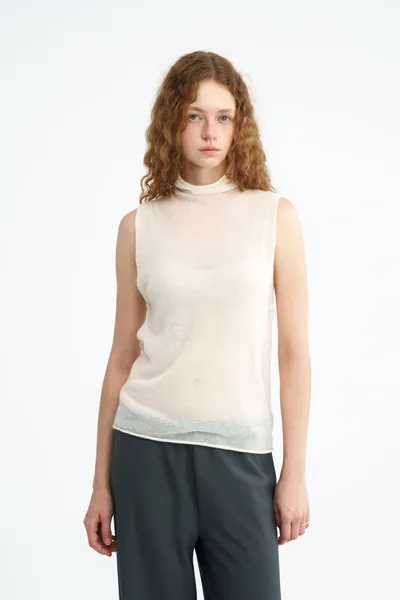 Soft Alpaca-Blend Side-Button Vest