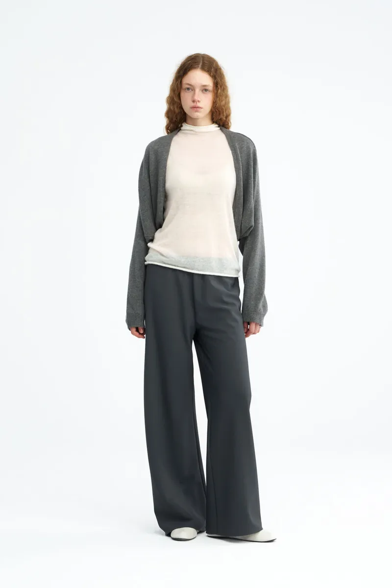 Soft Alpaca-Blend Side-Button Vest