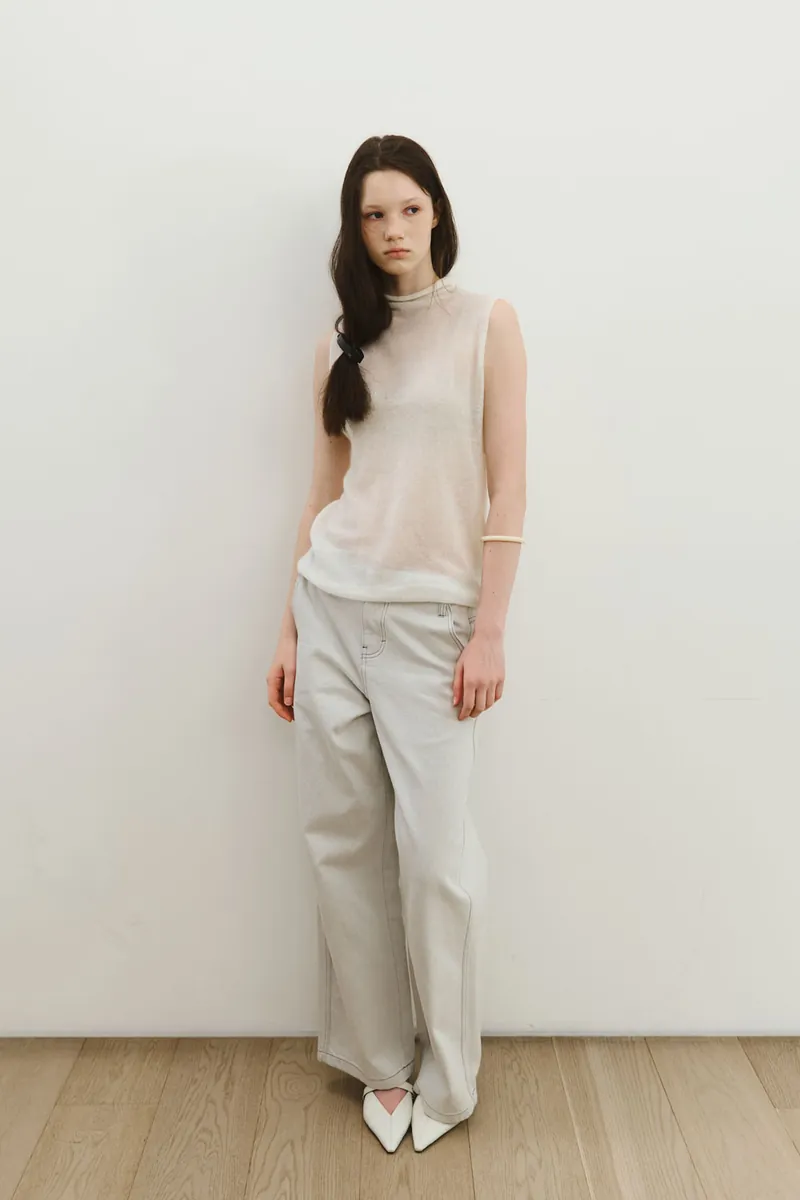 Soft Alpaca-Blend Side-Button Vest