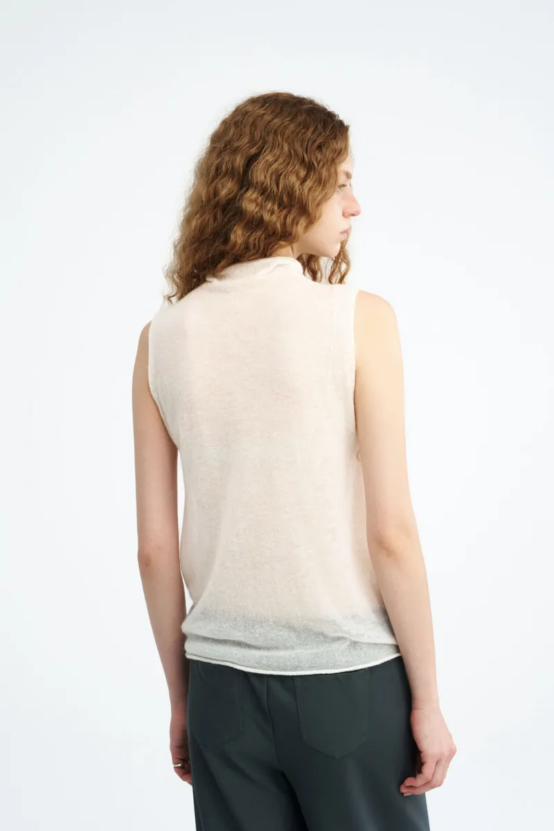 Soft Alpaca-Blend Side-Button Vest